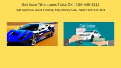 Get Auto Title Loans Tulsa OK - Tulsa, OK, USA