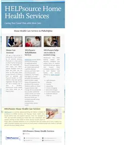 HELPsource Home Health Services - Jenkintown, PA, USA