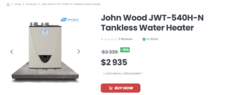 Superior HVAC Service Shop John Wood JWT-540H-N Tankless Water Heater - Toronto (ON), ON, Canada