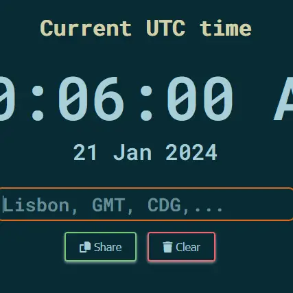 Current Time UTC