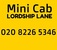 Minicab Lordship lane - Tottenham, London E, United Kingdom